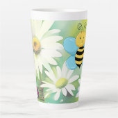 Cute Bee (w/ matching lined illustrated journal) カフェラテマグ (正面)