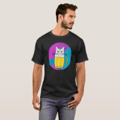 Cute Beer Cat Part Cat and Part Beer glass Tシャツ (正面フル)