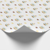 Cute Bees & Hearts Gift Wrapping Paper ラッピングペーパー (角)