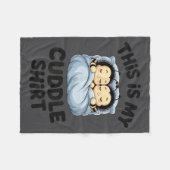 Cute Bees Snuggle This Is My Cuddle フリースブランケット (正面(横))