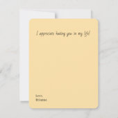 Cute Beige Cat Knitter Yellow Vibes Hobby Supplies ノートカード (裏面)