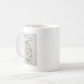 Cute "Belly Rubs In My Dreams" Sleeping Shiba Dog  コーヒーマグカップ (正面左)