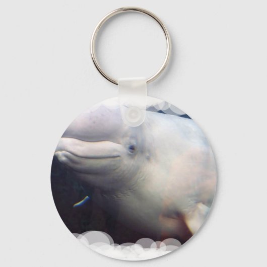Cute Beluga Whale Keychain キーホルダー (正面)