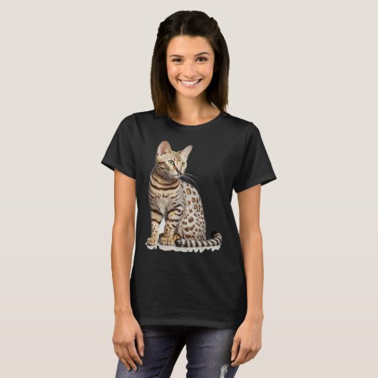 Cute Bengal Cat with classic Tシャツ (正面フル)