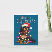 Cute Bernese Mountain Christmas Lights Xmas Dog Lo カード (正面)
