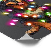 Cute Bernese Mountain Christmas Lights Xmas Dog Lo ポスター (角)