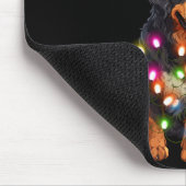 Cute Bernese Mountain Christmas Lights Xmas Dog Lo マウスパッド (コーナー)