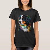 Cute Bernese Mountain Dog Puppy  Unique Artistic Tシャツ (正面)