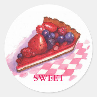 cute berry pie sticker ラウンドシール