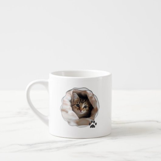 Cute Best Cat Dad Photo Espresso Cup エスプレッソカップ (左)
