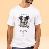 Cute Best Dog Dad Photo Men's Tシャツ