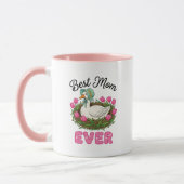 Cute best Mom ever word art マグカップ (左)