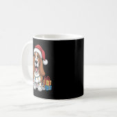 Cute Bet Hound Christmas Funny Bhole Dog Lover Hol コーヒーマグカップ (正面左)
