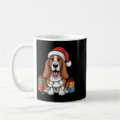Cute Bet Hound Christmas Funny Bhole Dog Lover Hol コーヒーマグカップ (左)