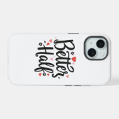 Cute "Better Half" Couple Phone Case - Romantic He iPhone 15ケース (裏面横)
