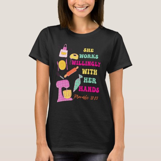 Cute bible verse baking cake cupcake baker decorat tシャツ (正面)