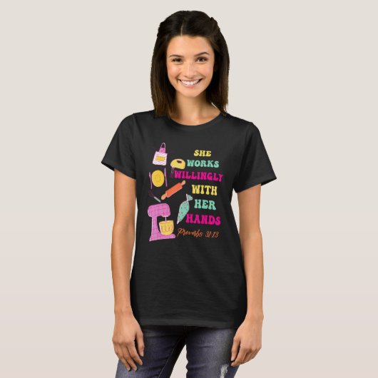 Cute bible verse baking cake cupcake baker decorat tシャツ (正面フル)