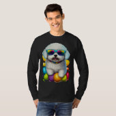 Cute Bichon Frise Easter Eggs Dog Costume Womens M Tシャツ (正面フル)