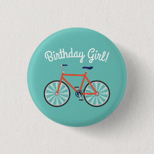 Cute Bicycle Kids Bike Birthday Girl 缶バッジ