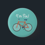 Cute Bicycle Kids Bike Birthday Party Cycling 缶バッジ<br><div class="desc">This adorable mod colorful cute bicycle sports birthday party collection is perfect for a kids birthday celebration! Customize the text to make them your own. The modern look and feel is the perfect way to celebrate your little one that loves cycling and riding their bike on their birthday! Perfect for...</div>
