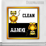 Cute Big Cat Dishwasher Magnet マグネット<br><div class="desc">Dishwasher magnet with cute cartoon tiger: a delightful gift!</div>