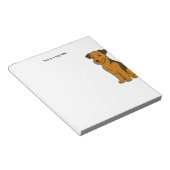 Cute Big Dale Airedale Dog ノートパッド (アングル)