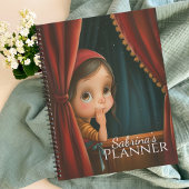Cute Big Eye Peek-a-Boo Girl プランナー手帳