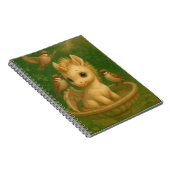 Cute, Big-eyed, baby unisus, pegasus unicorn  ノートブック (右側)