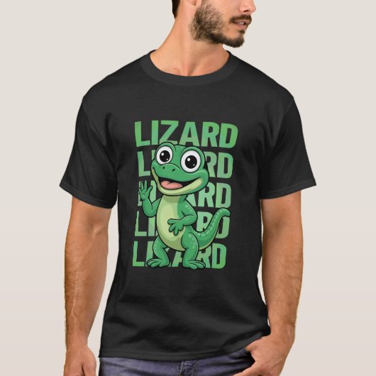 Cute Big Eyed Lizard Tシャツ (正面)