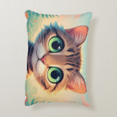 Cute Big-Eyed Tabby Kitten アクセントクッション (裏面(縦))