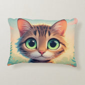 Cute Big-Eyed Tabby Kitten アクセントクッション (裏面)