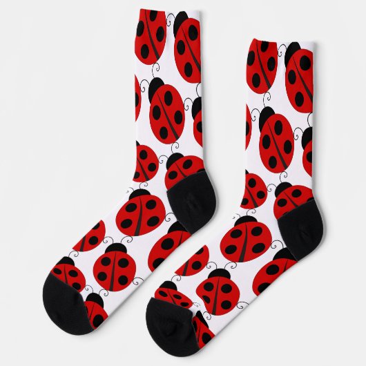 Cute Big Ladybird Pattern ソックス (左)