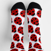 Cute Big Ladybird Pattern ソックス (上部)