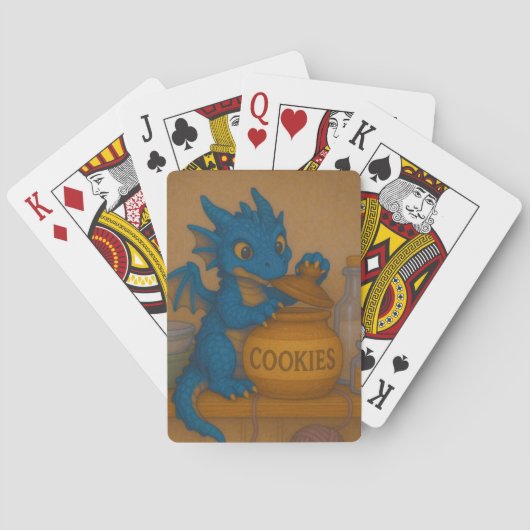 Cute bigeye baby blue storm dragon cookies fantasy トランプ (裏面)