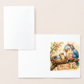 Cute Bird Family Foil Card 箔カード (ディスプレー)