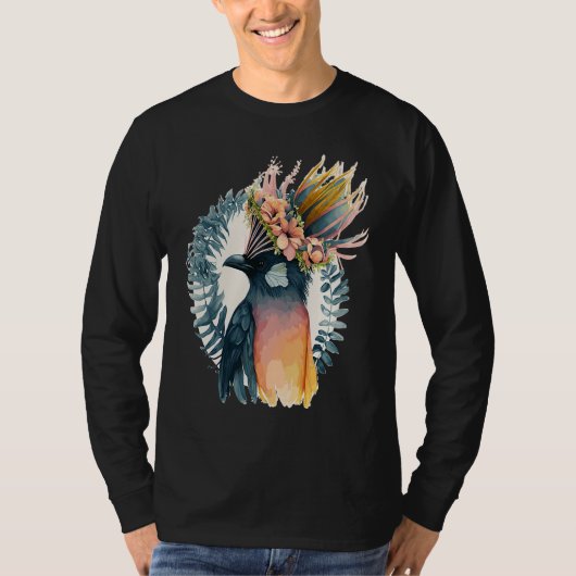 Cute Bird Of Paradise Bird Flower Crown Pet Birds  Tシャツ (正面)