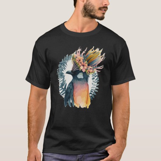 Cute Bird Of Paradise Bird Flower Crown Pet Birds  Tシャツ (正面)