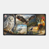 Cute Bird Photo Collage Wildlife  デスクマット (正面)