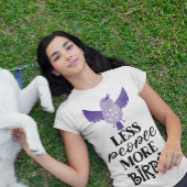 Cute bird  - Purple Bird With Motivational Slogan Tシャツ