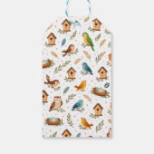 Cute Birds 1st Birthday – Fun Kids Party ギフトタグ (裏面)