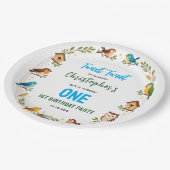 Cute Birds 1st Birthday Party – Fun Kids  ペーパープレート (アングル)