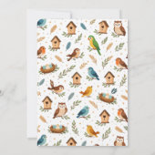 Cute Birds 1st Birthday Party – Fun Kids 招待状 (裏面)