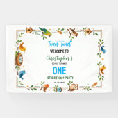 Cute Birds 1st Birthday Party – Fun Kids 横断幕 (横)