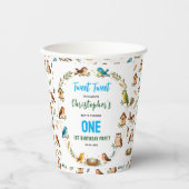 Cute Birds 1st Birthday Party – Fun Kids  紙コップ (正面)