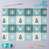 Cute Birds & Snowflakes Christmas Winter Decoupage 薄葉紙 (クラフト)