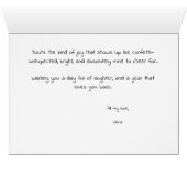 Cute Birthday Balloons Card for Stepsister (内部横(下))