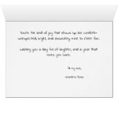 Cute Birthday Balloons Card Great Granddaughter (内部横(下))