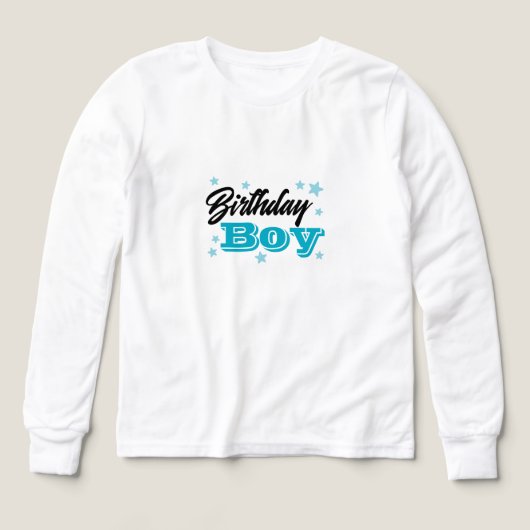 Cute Birthday Boy Graphic Long Sleeve T-Shirt for  (デザイン正面)