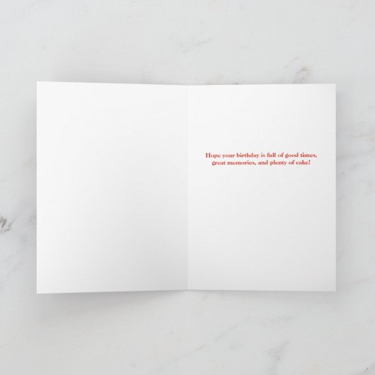 Cute Birthday Cake Celebration Card カード (内部)