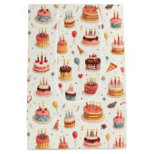 Cute Birthday Cakes Gift Bag ミディアムペーパーバッグ (裏面)